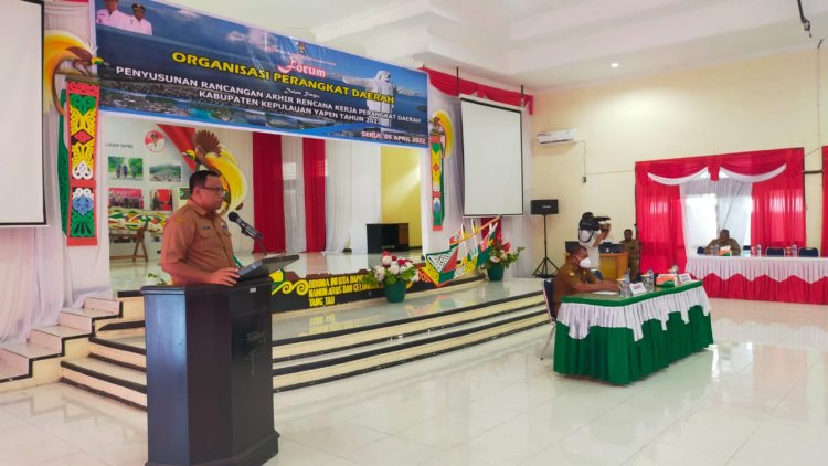 Kegiatan Forum OPD 2022 Sinkronisasikan Program Hasil Musrenbang Distrik dengan Renja OPD, serta Pokir DPRD Kepulauan Yapen