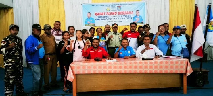 Rapat Pleno Bersama KNPI, Diputuskan dan Ditetapkan Waktu Pelaksanaan Musda Ke-13 KNPI Kabupaten Kepulauan Yapen