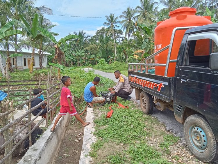 Bripka  Hendro Tehutora Bhabinkamtibmas Desa Buano Utara : Air Bersih adalah Sumber Kehidupan Untuk  Masyarakat