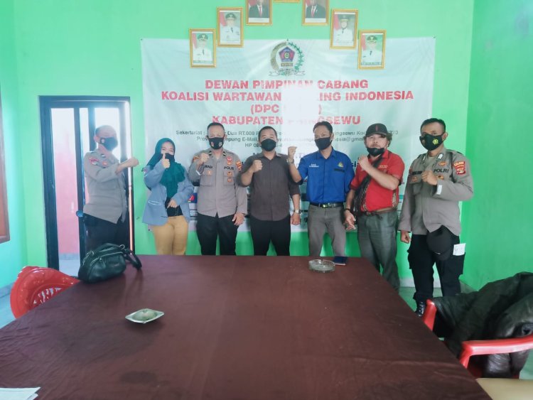 Polres Pringsewu Kunjungi Dewan Pimpinan Cabang (DPC) KOALISI  Wartawan Rangking Indonesia (KW-RI) Pringsewu,