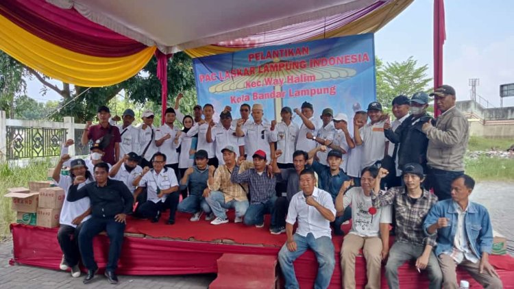 PELANTIKAN DAN PENGUKUHAN LASKAR LAMPUNG PAC KEC WAY HALIM