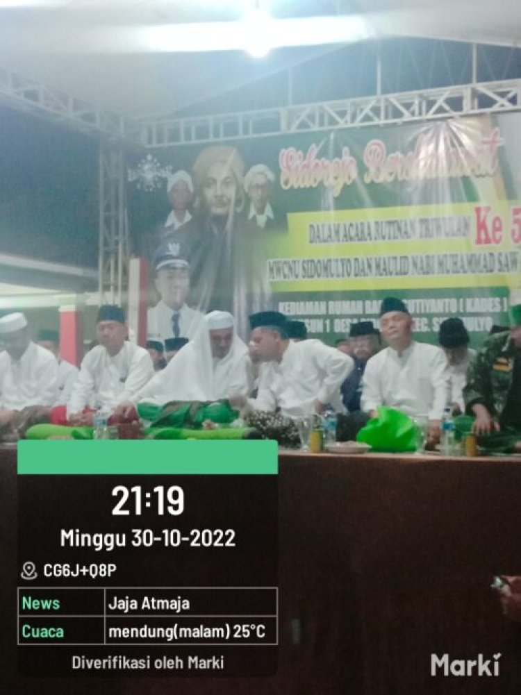 Desa Sidorejo Bersholawat Dalam Rangka Acara Rutinan Triwulan Ke-5 MWCNU Sidomulyo dan Maulid Nabi Muhammad SAW