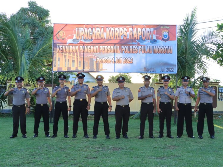Personil Polres Pulau Morotai Naik Pangkat