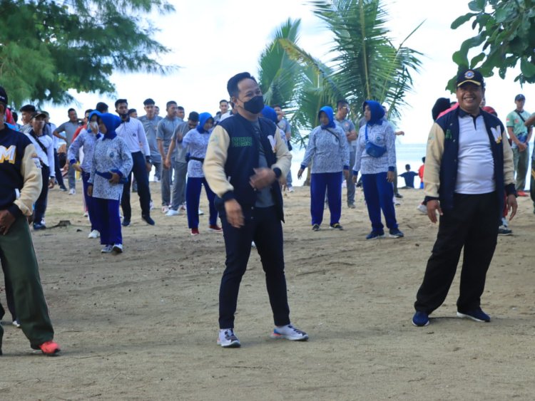Polres Pulau Morotai Dan Pemda  Gelar Olahraga Bersama