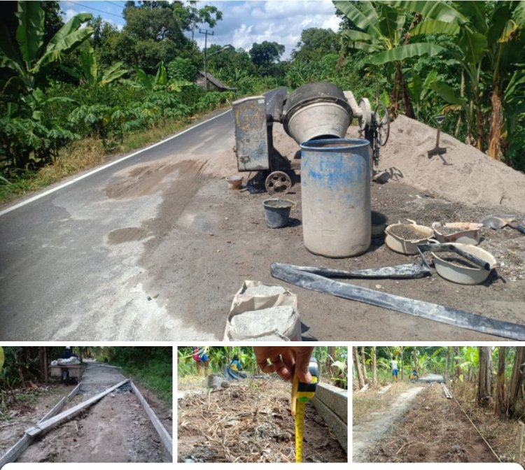 Pembangunan Jalan Usaha Tani Didesa Gunung Batu Kecamatan Cempaka Diduga Proyek Siluman Tanpa Papan Nama, Abaikan UU KIP
