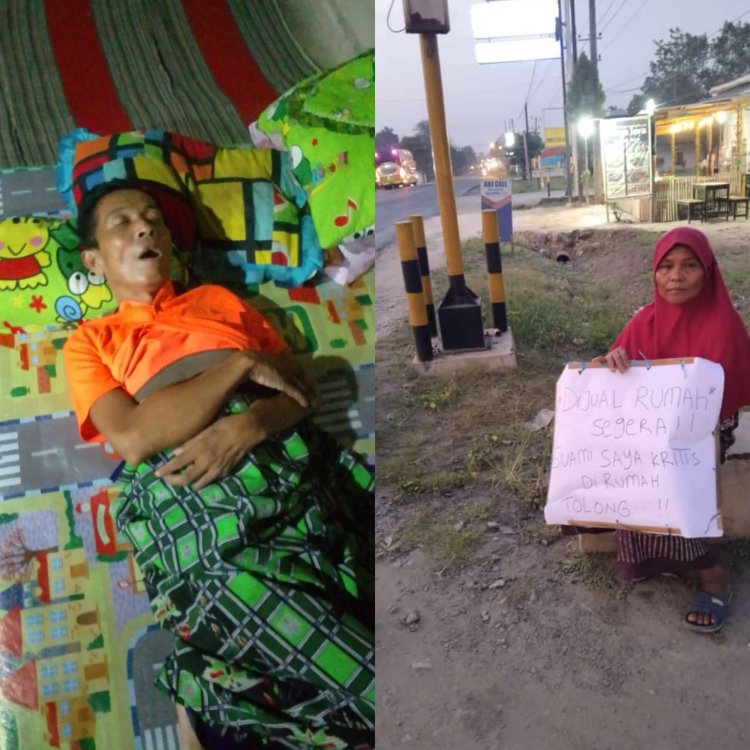 Seorang Ibu di Lampung Tengah Ingin Menjual Rumah, Lantaran Suami Sakit Keras