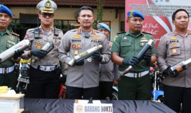 Cipta Kondisi, Polresta Malang Kota Amankan Ratusan Motor Kenalpot Brong Balap Liar