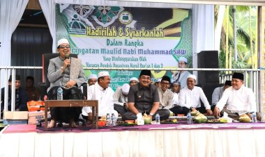 Bupati Tanjabbar Hadiri Peringatan Maulid Nabi di Ponpes Nurul Islam Jalan Lintas Roro