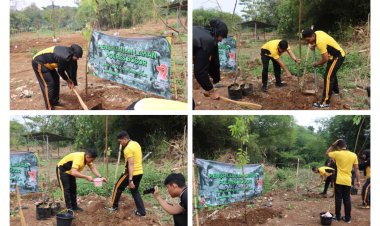 Dalam Rangka Menyambut Hut Humas Ke 72 TH Humas Polres Bogor Melaksanakan Giat Penghijauan  Penanaman Pohon Diwilayah Hukum Polres Bogor Kabupaten Bogor