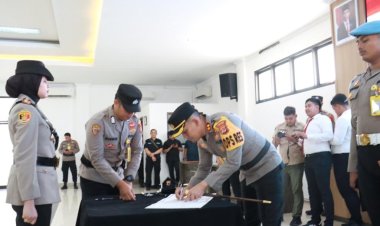 Kapolres Bogor Pimpin Pelantikan  Kasat dan Kapolsek Jajaran Polres Bogor