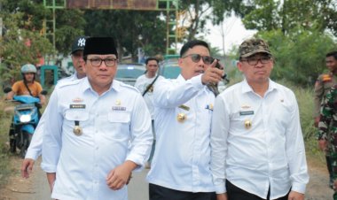 WALIKOTA METRO MONITORING PEMBANGUNAN INFRASTRUKTUR DI METRO BARAT
