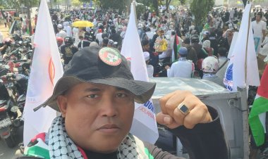 Iwo ndonesia bersama ribuan masa Turun ke Jalan menyuarakan Dukungan Palestin 