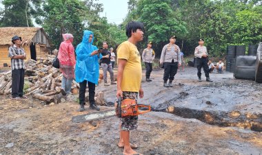 tim gabungan kembali menyambangi 15 lokasi illegal refinery di Desa Sukajaya