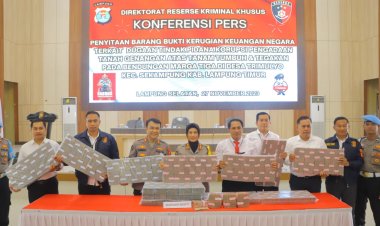 Ditreskrimsus Polda Lampung Lakukan Penyitaan Barang Bukti Korupsi Bendungan Marga Tiga Lampung Timur Senilai 9,3 Milyar