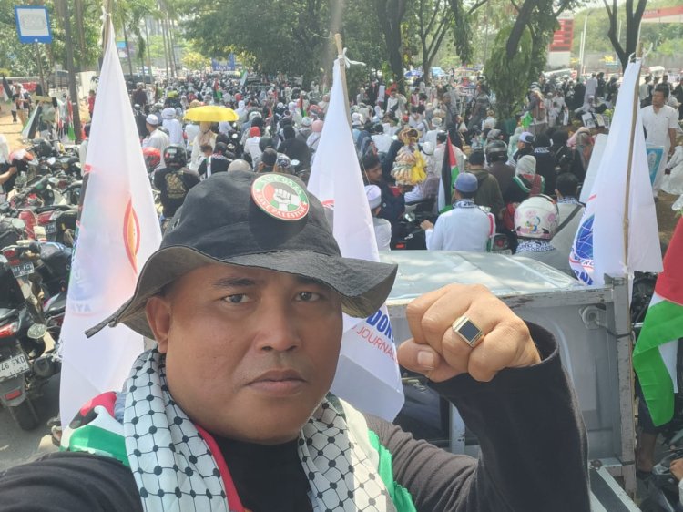Iwo ndonesia bersama ribuan masa Turun ke Jalan menyuarakan Dukungan Palestin 
