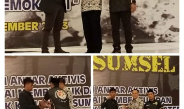 Rembuk Aktivis 2023, Yudi Purna Nugraha SH mendapatkan Anugerah Penghargaan
