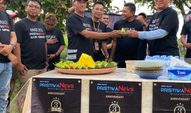 Rapat Kerja Media Pristiwanews Sekaligus Launching Tv Channel di Cisarua.