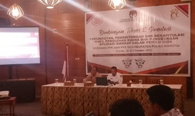 KPU Morotai Gelar Bimtek Simulasi Mengawal Pemiluh Dengan SIREKAP 2024 