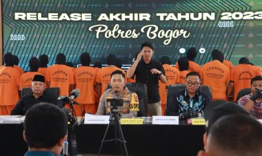 Release Akhir Tahun Keberhasilan Pengungkapan Polres Bogor Selama 1 Tahun 2023 Serta Pemusnahan Miras Dan Knalpot Brong