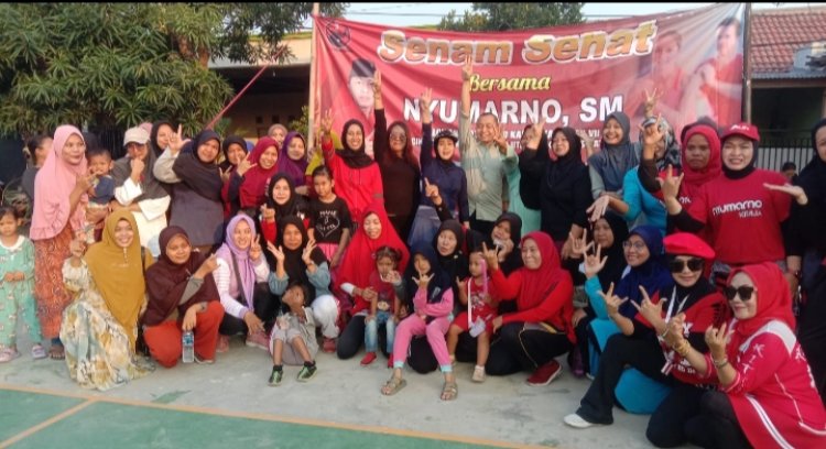 Senam Sehat Bersama Nyumarno Caleg DPRD Kabupaten Bekasi 3 Periode