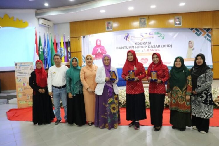 Edukasi Mingguan Ahmad Yani (EDUMY) yang berkerja sama dengan Yayasan Jantung Indonesia (YIS) Kota Metro di Gedung E Universitas Muhammadiyah Metro.