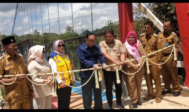 Jembatan Gantung di Dusun Jelujur Hari ini Diresmikan