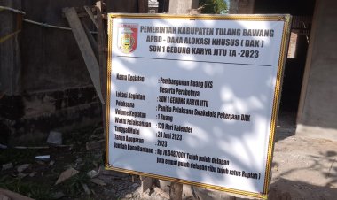 SDN 01 Gedung Karya Jitu Merealisasikan Batuan Dana Dak Tahun 2023