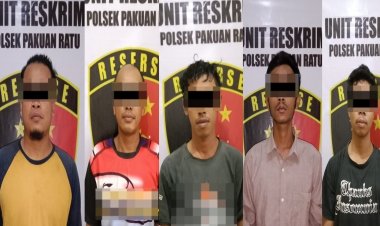Diduga Lakukan Pengeroyokan, Polsek Pakuan Ratu Amankan Lima Pelaku di Kampung Gunung Waras