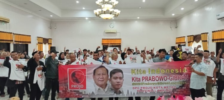 DPC Projo Kota Metro Rapatkan Barisan Dukung Capres Cawapres Prabowo- Gibran