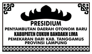 Siruaya Utamawan Didaulat menjadi ketua umum Presidium  DOB Kabupaten Cukuh Bandakh Lima