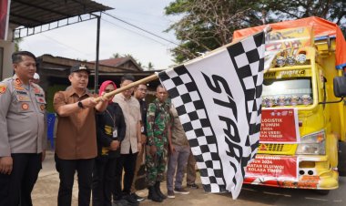 Bupati Kolaka Timur Resmi lepas Pendistribusian Logistik Pemilu di 12 Kecamatan