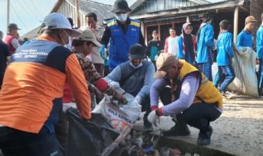 Pemerintah Kab Mesuji melakukan Aksi Bersih-Bersih Sampah di Kec Rawa Jitu Utara