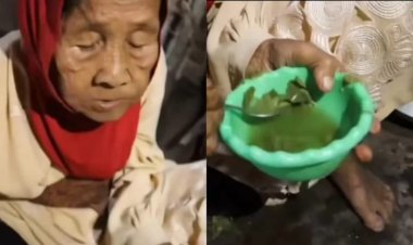 KELAPARAN SEBATANG KARA NENEK MURSI DI LAMPUNG DAN HANYA MAKAN DAUN SINGKONG KARENA BERAS MAHAL