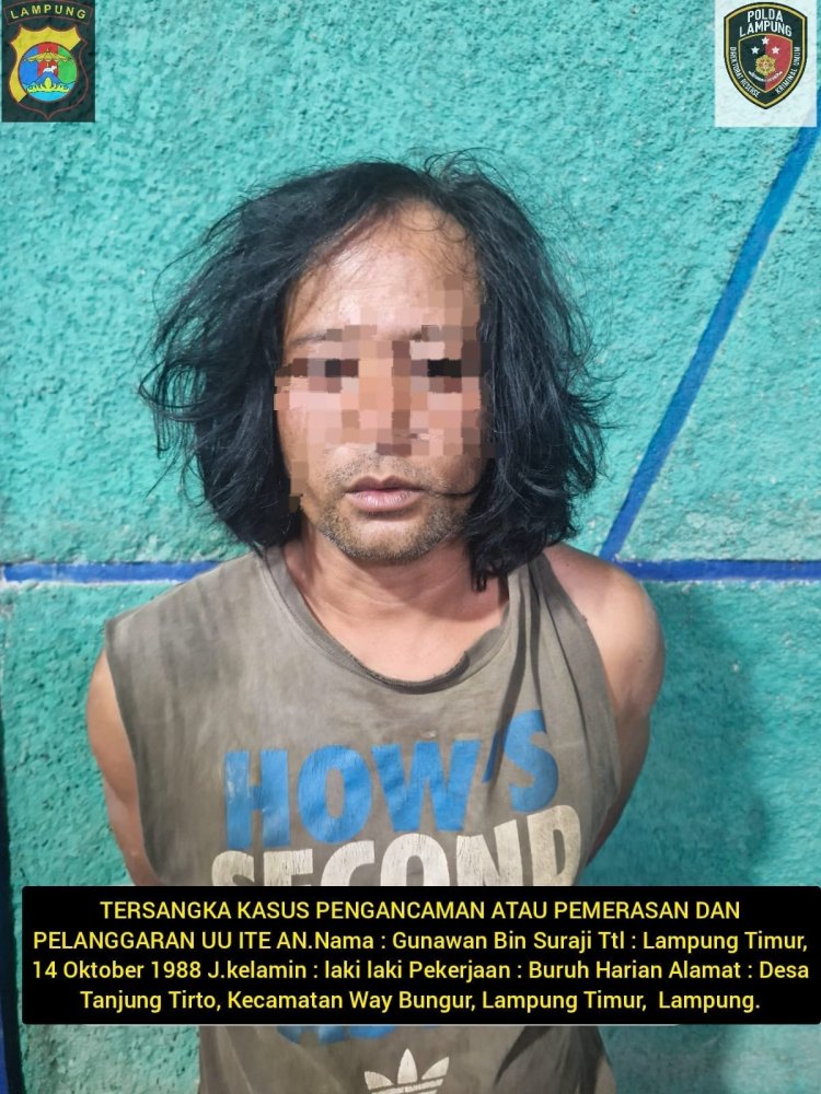 Lagi, Polda Lampung Berhasil Amankan DPO Pelaku UU ITE Polda Yogyakarya