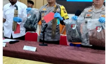 Polres OKU Gelar Press release Kasus Pembunuhan Di Kedaton Peninjauan Raya Kab OKU 