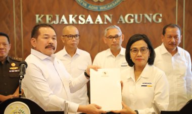 Dugaan Adanya Korupsi di Lembaga Pembiayaan Ekspor Nasional Jaksa Agung Terima Kunjungan Menkeu Sri Mulyani