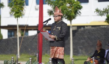 PJ Bupati Mesuji Pimpin upacara HUT Lampung di Pemkab Mesuji