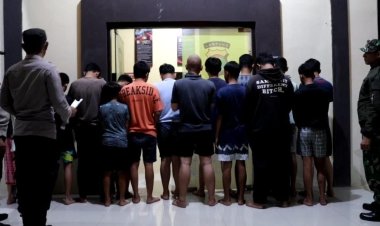 Polsek Kota Agung Bersama Koramil Amankan Remaja Terindikasi Terlibat Aksi Perang Sarung