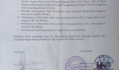 Setelah Firal Bakartis Kondang Oknum Kepala Pekon Waykerap Diduga Main Akal 