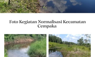 Pekerjaan Normalisasi Sungai di Kecamatan Cempaka Diduga Proyek Siluman