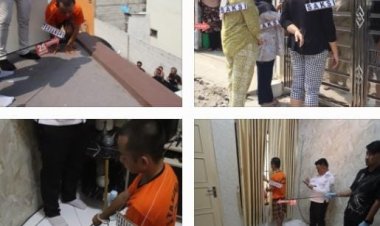 Polisi Lakukan Reka Adegan Pembunuhan Emak Ceuce seorang ART di Sukabumi