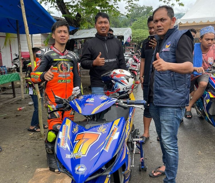 Perdana, Nasdem Koltim Ikuti Kejurda Balap Motor, Ali Topan : Kita Target Juara Umum