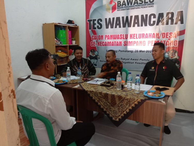 Monitoring Bawaslu Mesuji,Tes Wawancara Calon PKD di 105 Desa Pada 7 kecamatan