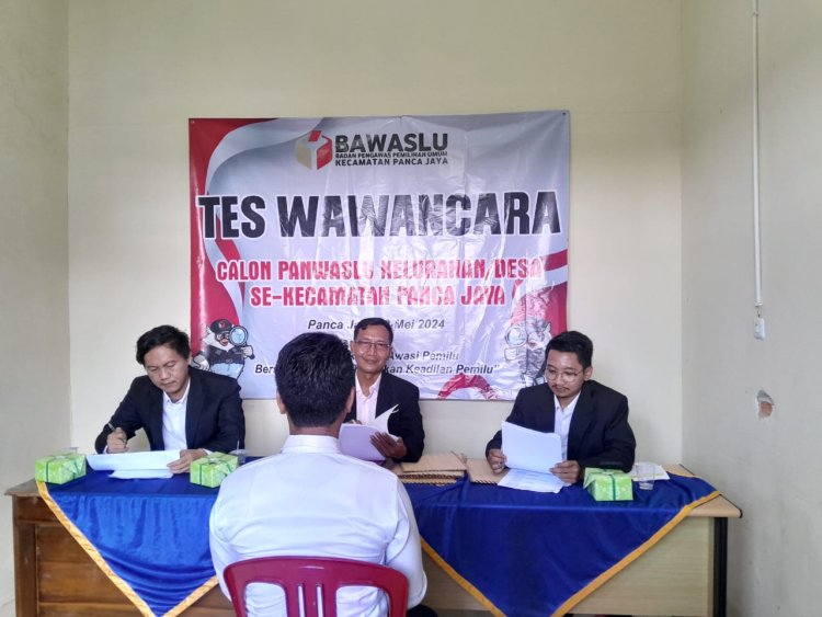 Monitoring Bawaslu Mesuji,Tes Wawancara Calon PKD di 105 Desa Pada 7 kecamatan