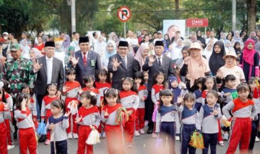 Rayakan Hari Jadi Kota Metro ke 87, DWP Gelar Lomba Gerak Jalan