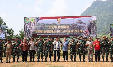 Pj Bupati Bogor Bersama Pangdam III Siliwangi dan Kodim 0621 Tutup Kegiatan TMMD ke-120
