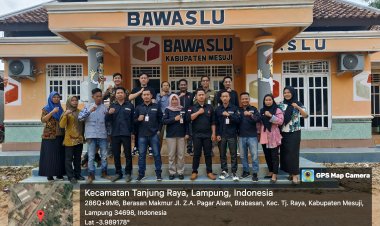 Siaga Pengawasan, Seluruh jajaran Panwas sekecamatan Panca Jaya Hadiri Apel Bawaslu kabupaten Mesuji