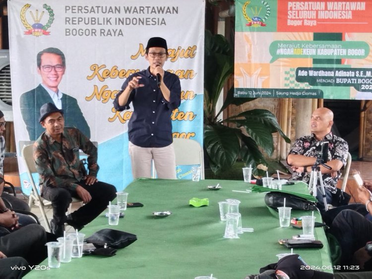 Road Show dan Diskusi Cerdas Ade Wardhana Adinata Bersama PWRI Bogor Raya Dengan Tema "Merajut Kebersamaan Ngahadekeun Kabupaten Bogor"