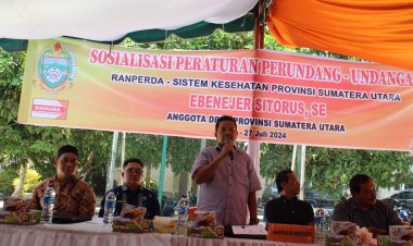 Anggota DPRD Sumut Ebenezer Sitorus Laksanakan Sosper Sistem Kesehatan Di SMK Negeri 1 Pulau Rakyat