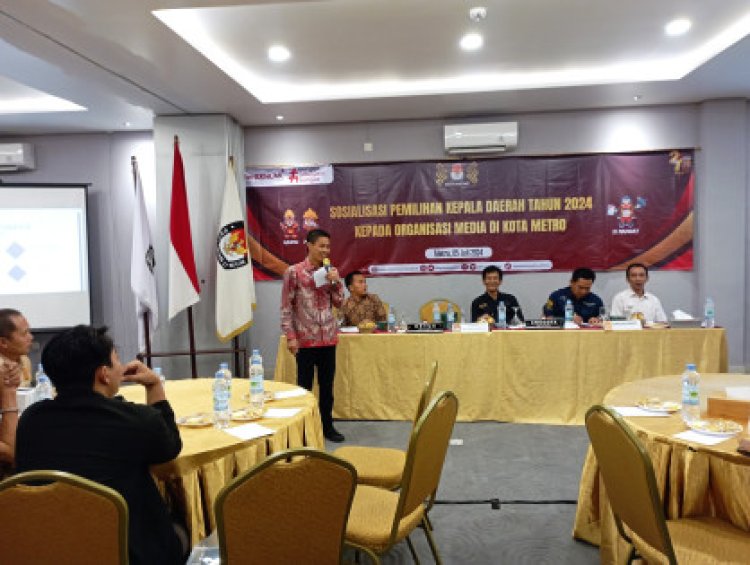 Sosialisasi Pilkada, Komisioner KPU Lampung Antoniyus Cahyalana Sarankan Kantor KPU Metro Punya Media Gathering